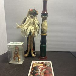 Christmas Santa Decor Lot Primitive Santa Tree Buddees Toys for Tots Album