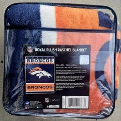 DENVER BRONCO TWIN SIZE BLANKET