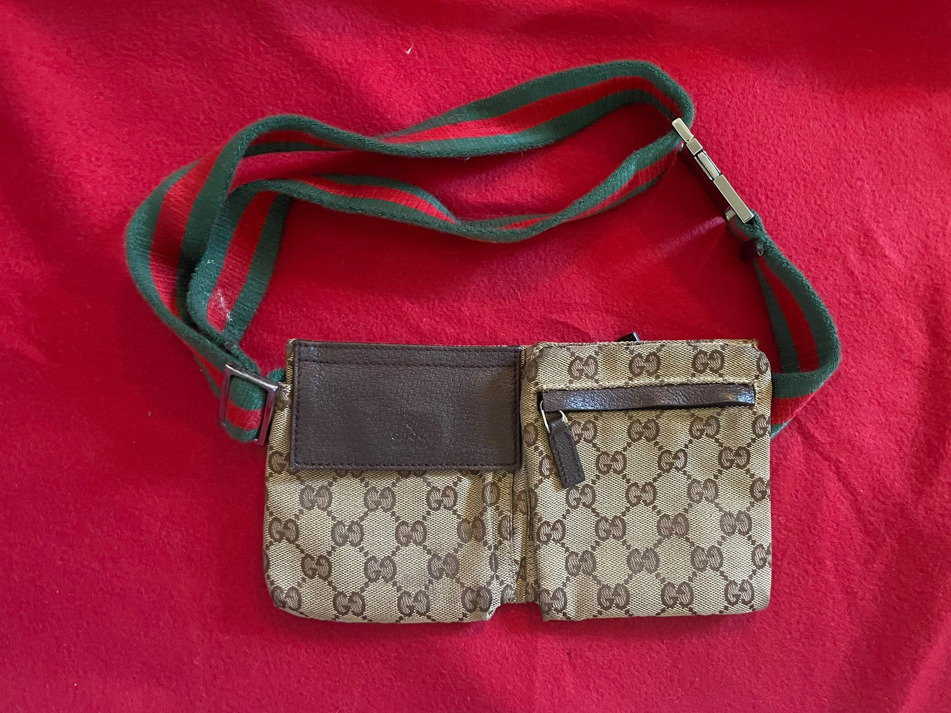 REAL GUCCI Brown Fanny Pack Waist Bag