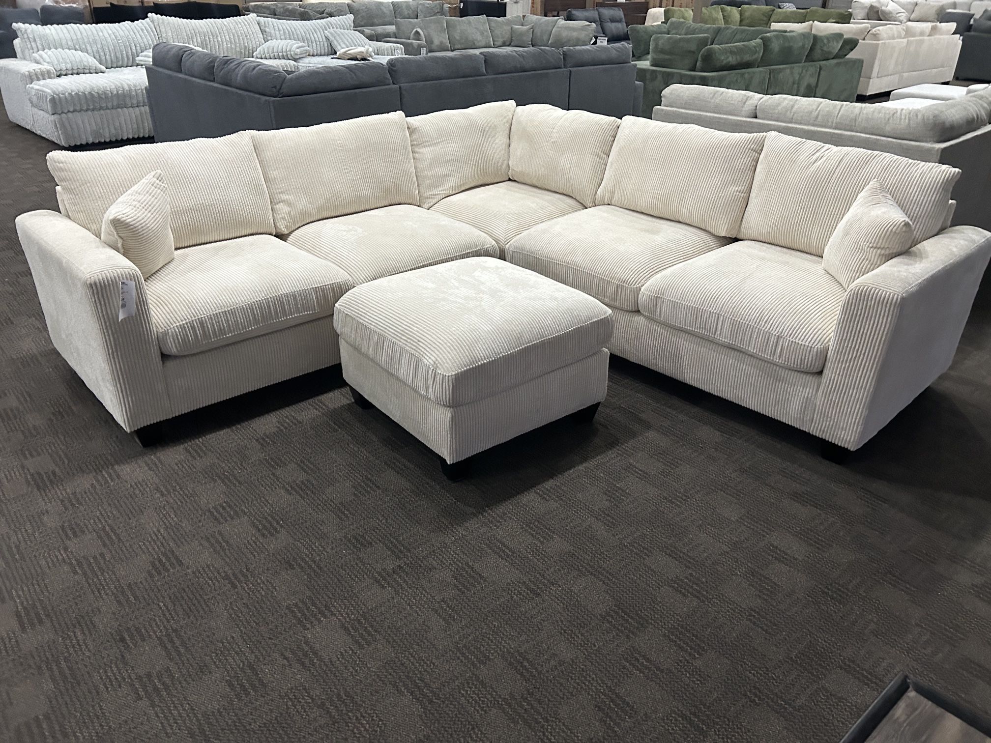 Beige Cream Sectional Couch