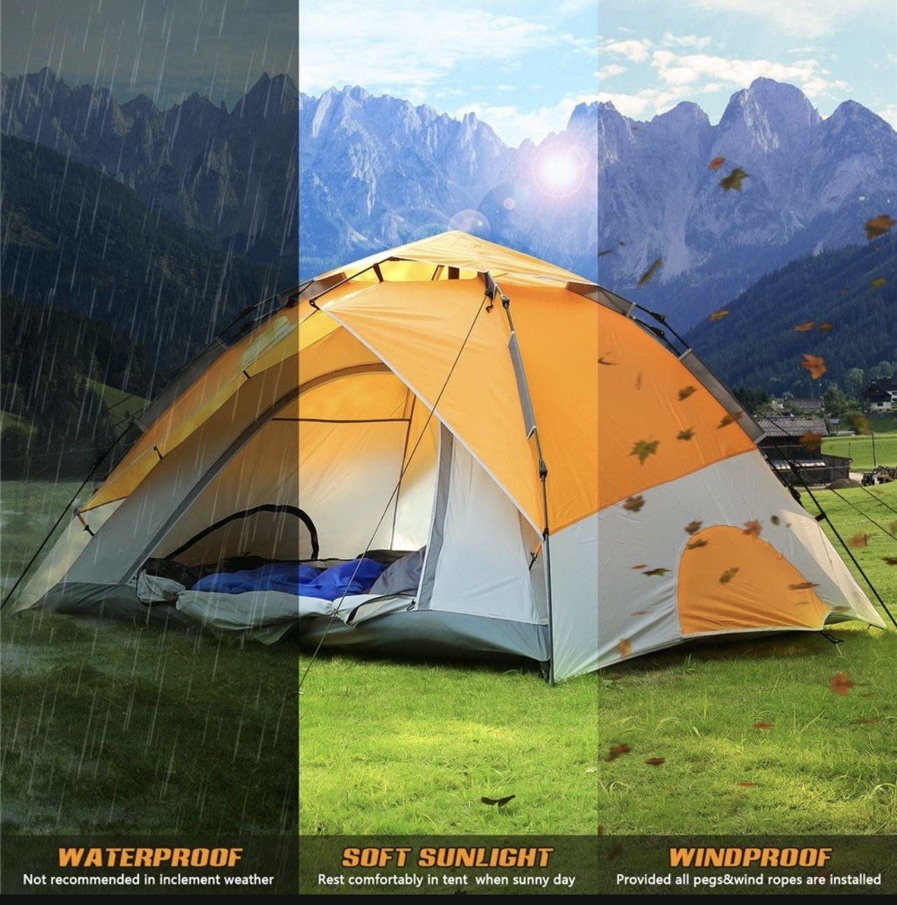 TOOCA 3-4 People Automatic Pop Up Tent