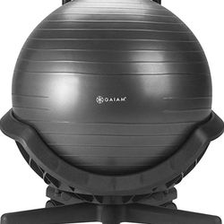 Gaiam Ultimate Balance Ball Chair (Standard or Swivel Base Option) - Premium Exercise Stability Yoga Ball Ergonomic Chair for Home and Office Desk - 5