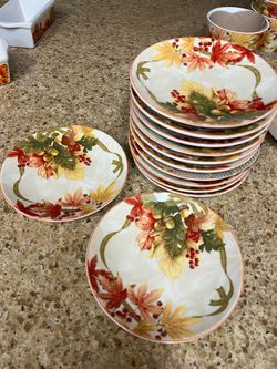 Thanksgiving platters/plates/bowels