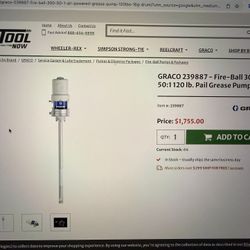 Graco 239887 Fire Ball 300 Grease Pump 