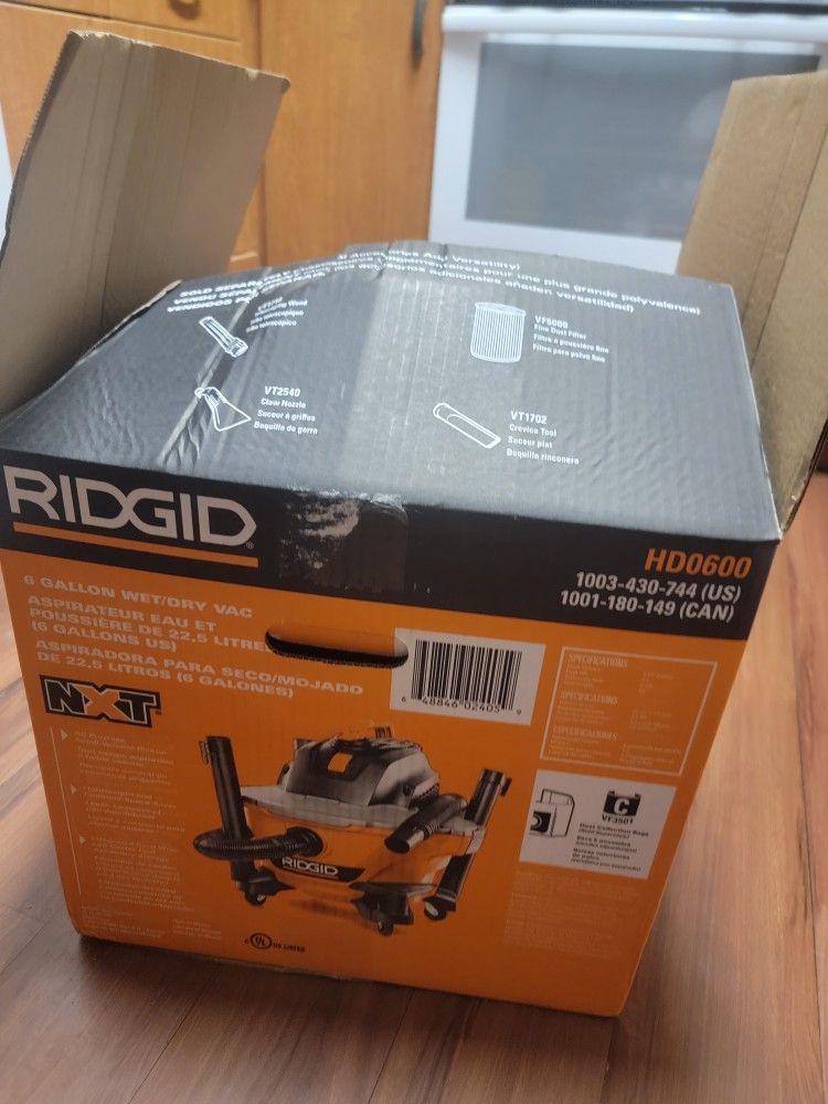 Brand New Rigde Shop Vac