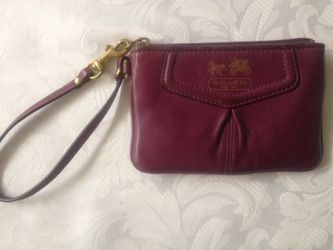 Coach leather wristlet