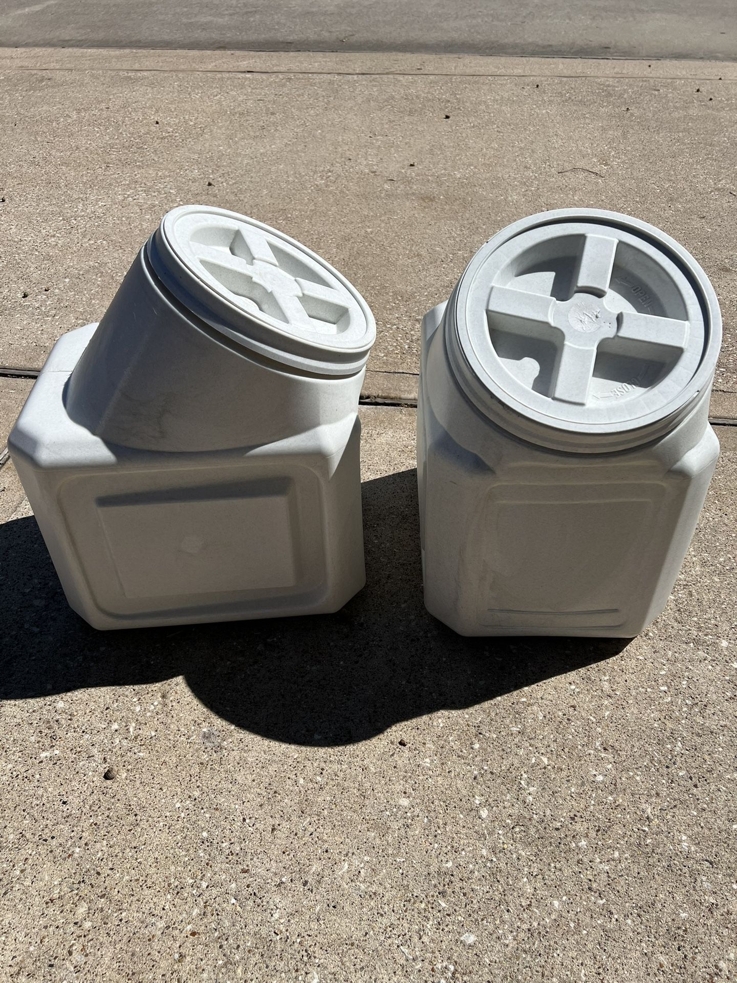 (2) VITTLES VAULT 60lb PET/DOG FOOD CONTAINERS