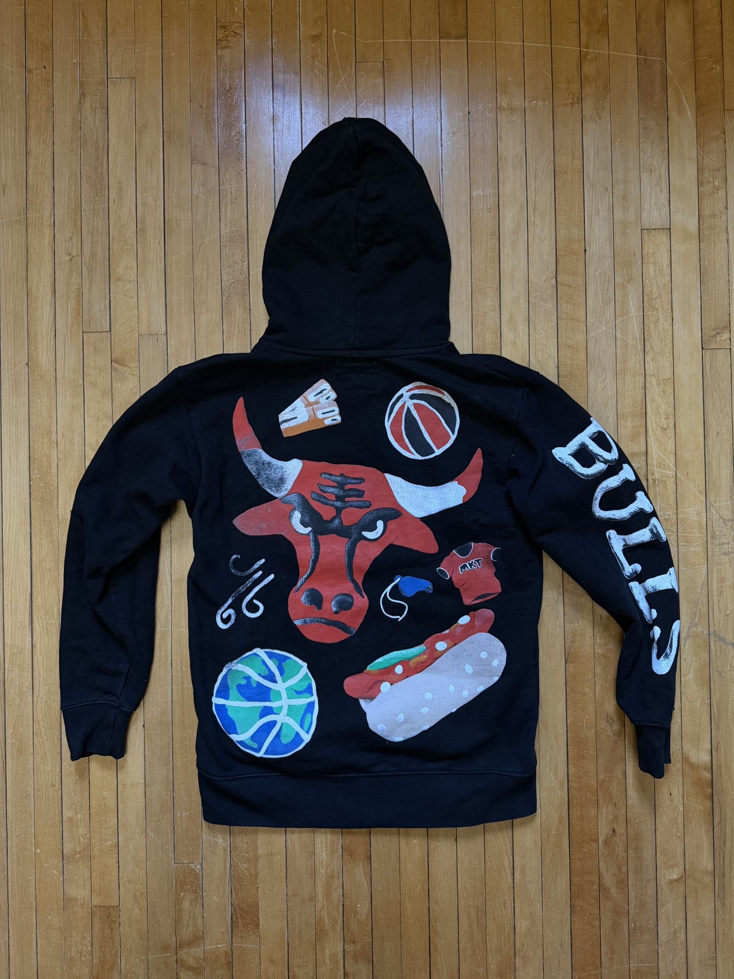 Chinatown Market x Chicago Bulls Unisex Black Claymation Pullover Hoodie Sz. S