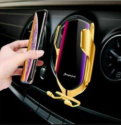 Automatic Clamping Smart IR Sensor Car Mount Phone Wireless Charger Holder