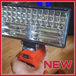 NEW SUPER BRIGHT WORK LIGHT ADAPTER FOR MILWAUKEE M18 18V Portable Flood Work Light w/2 USB PORTS