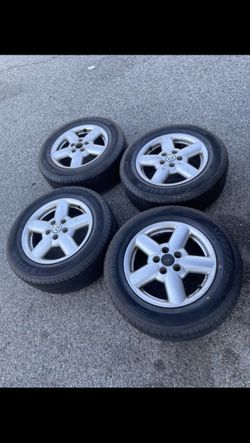 4 - 225/60r16 5x112 5x4.41 Stock Vw Passat Jetta Wheels Rims Audi Mercedes Good 90% Treads 2024 DOT Tires!!!!