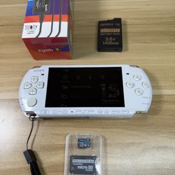 White PSP 3000 Console With 100 Games Installed           T25