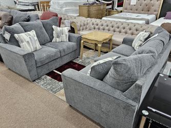 New stock Ashley Furniture Stairatt Gravel sofa loveseat livingroom special