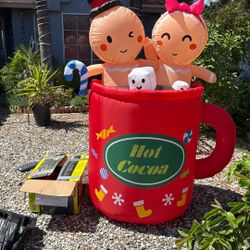 Gingerbread Hot Chocolate Inflatable 