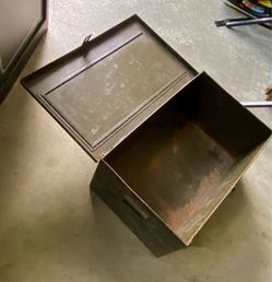 Antique and VERY heavy ammo box / foot locker