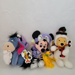 Disney Minnie Mouse, Winnie The Pooh Beanie Bundle 