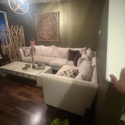 MicroSuede 3pc Sectional for Sale!