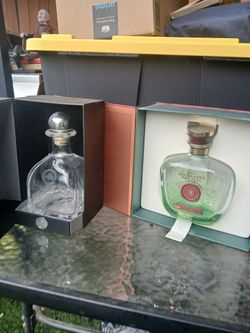 Grand Patron and Buchanans Red Seal Empty bottles with case