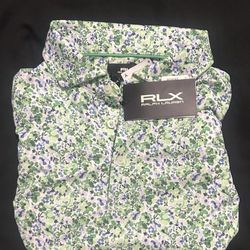 RLX RAULPH LAUREN FLORAL GOLF POLO LARGE NWT