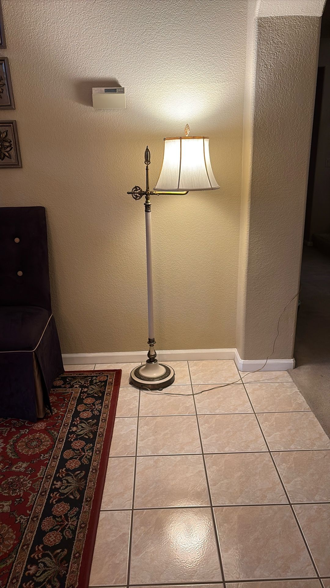 Antique Swing  Arm Floor Lamp