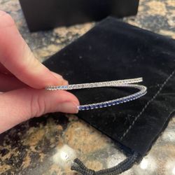 Kay Jewelers Diamond And Sapphire Wrap Bracelet 