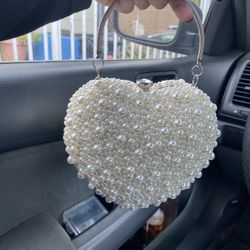 Beading Women Evening Bags Party Dinner Dress Day Clutches Heart Female Small Shoulder Handbags Pearl Messenger