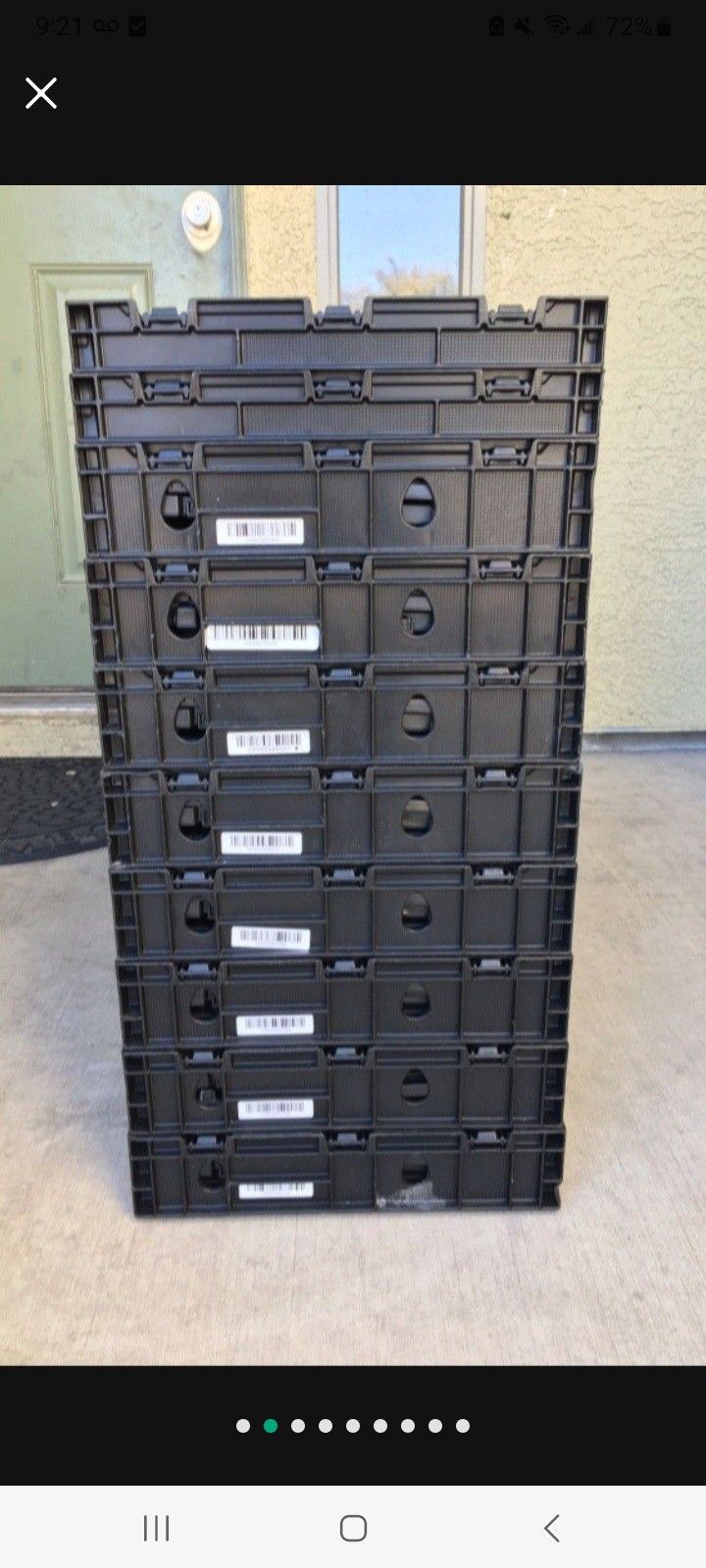 STACKABLE COLLAPSABLE STORAGE BINS RESISTANT TO ANYTHING 22