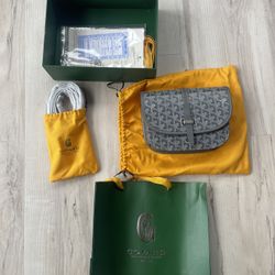 Goyard Gray Crossbody Bag with Dust Cover and Box