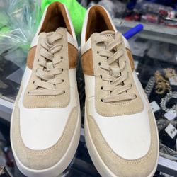 Vince Low-Top Leather Suede Sneakers
