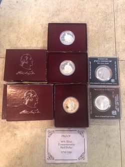 Uncirculated 925 silver coins:  5 half ounces = $55 each + 2 - 1 ounce coins = $89 each MEET HB, OC