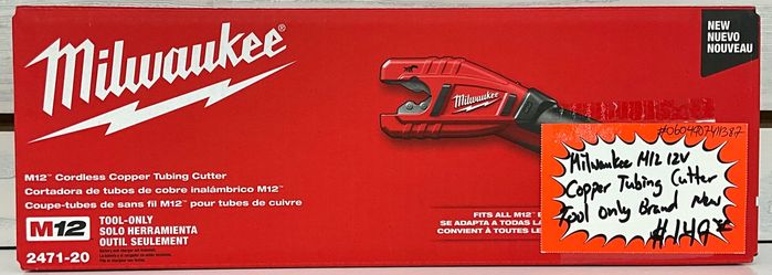 Milwaukee M12 12V Copper Tubing Cutter Tool Only Brand New
