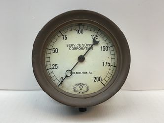 Antique Brass Steam Pressure Gauge made by Schaefer & Budenberg Phila PA