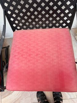 Red patio chairs cushions FREE