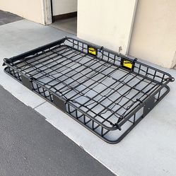 New in box $160 Roof Basket and Cargo Net (Set) 64x39” Car Top Carrier Luggage Holder 150lbs Max 
