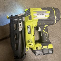 Ryobi Nailgun With Battery 