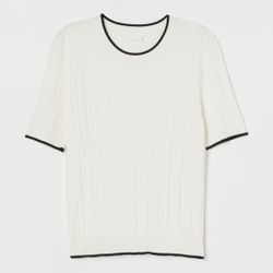 H&M Ribbed Viscose-blend Top S
