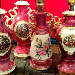 4 Vintage 1940s Or 1950 Lamps All Work George An Martha