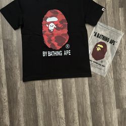 Bape By Bathing Ape Red Camo Tee Size Small New