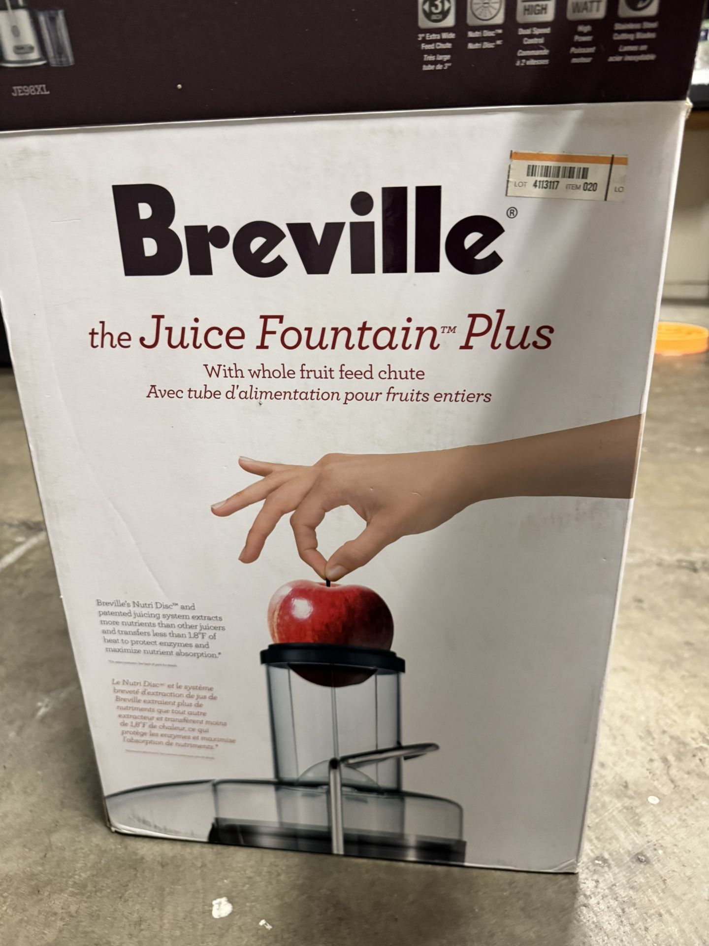 Breville Juice Fountain™ Plus (JE98XL) – Works Perfectly – 2018 Model w/ Original Box