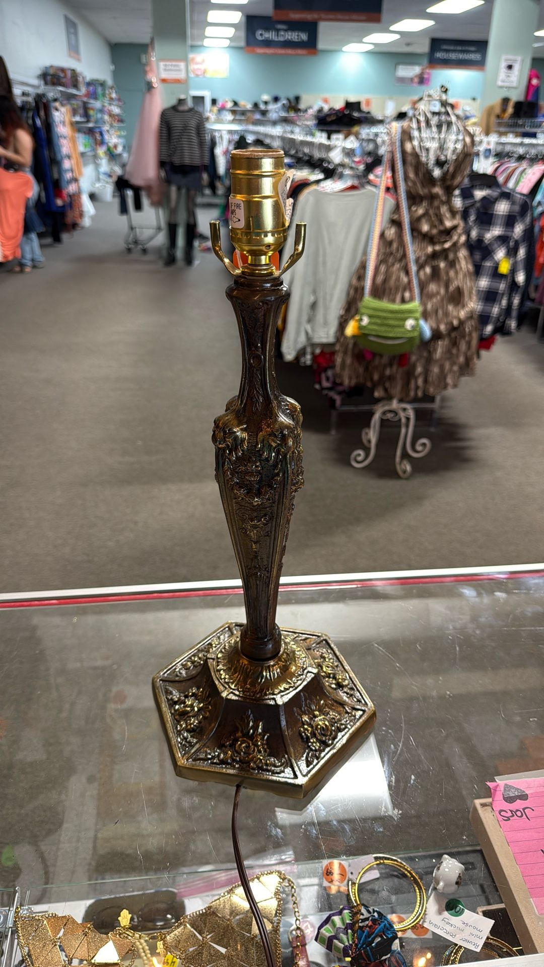 Brass Lions Head Lamp