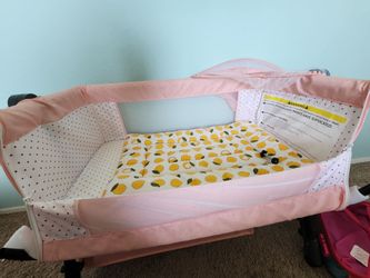 Pink Portable Baby Play Yard Pack N Play