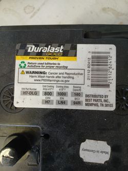 Duralast Gold battery
