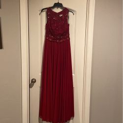Red/bright Burgundy Long Dress