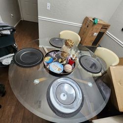 Glass Round Table