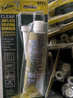 Dottie RTV3 Clear RTV Silicone Rubber Sealant 3oz