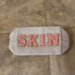 SKIN Varsity Letter Cosmetic Toiletry Bag