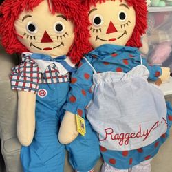 Raggedy Ann & Andy Set – 38” Limited 70th Anniversary, New