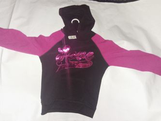 Girls Black and Pink Love Hoodie size 14/16