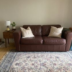 6.5 Ft Brown Pullout Couch