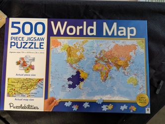 World Map 500 piece Jigsaw Puzzle NEW by Puzzlebilities